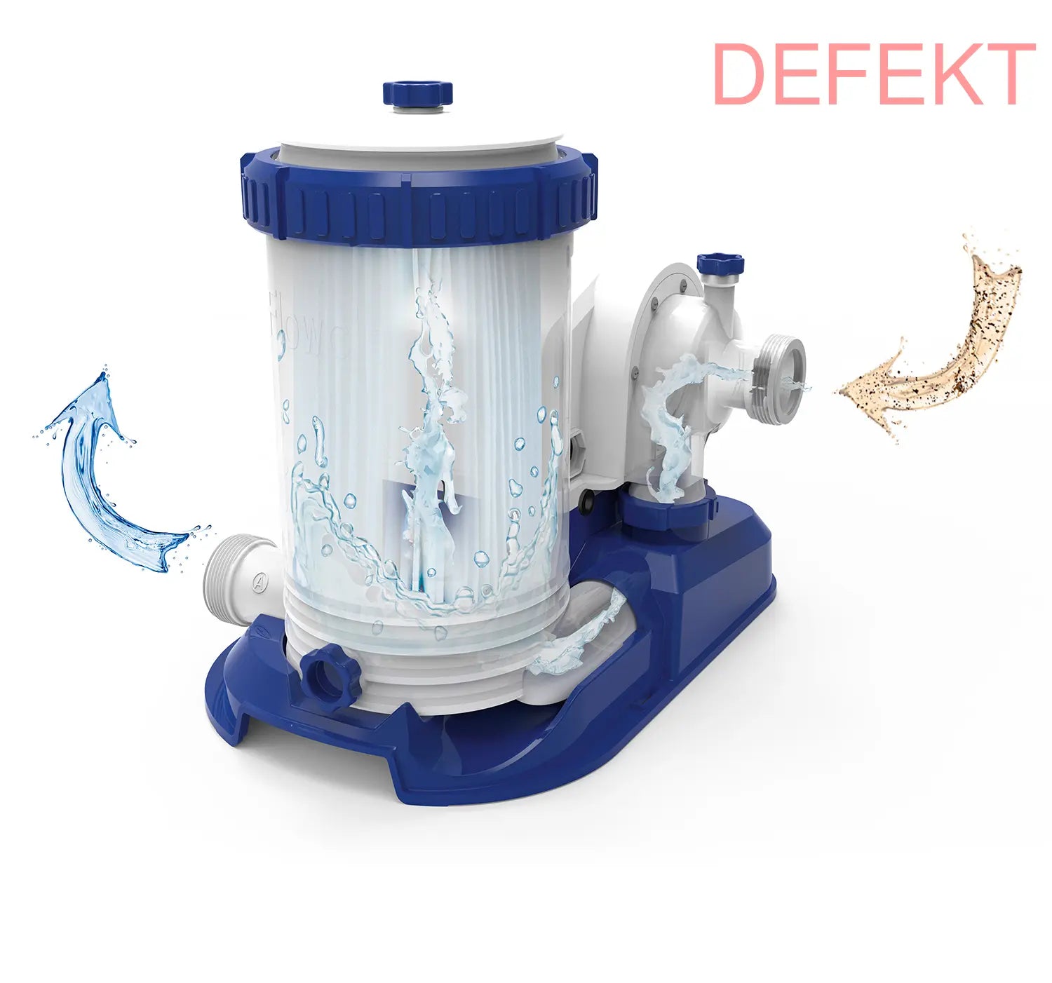 D-Ware Bestway Filterpumpe Poolpumpe Sandfilteranlage 9463 L/H 350 W Defektware - 6941607346884