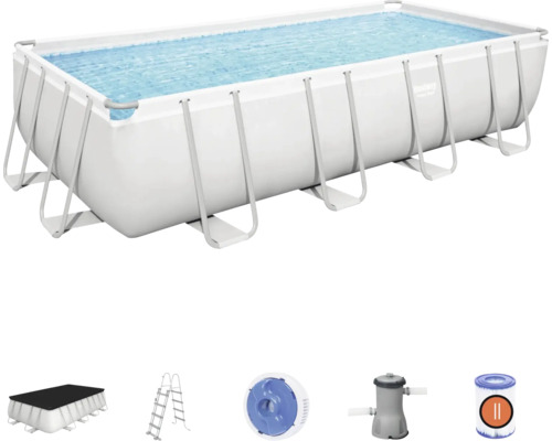 B-Ware Bestway Frame Pool Set Schwimmbecken Swimmingpool 488 X 244 X 122 Cm Rechteckig  - 2007006438217