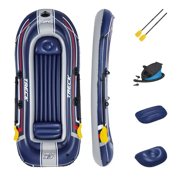 B-Ware Bestway Hydro Force Schlauchboot Set Boot Erwachsene Kind Treck X3 307x126x39 Cm - 6941607357958