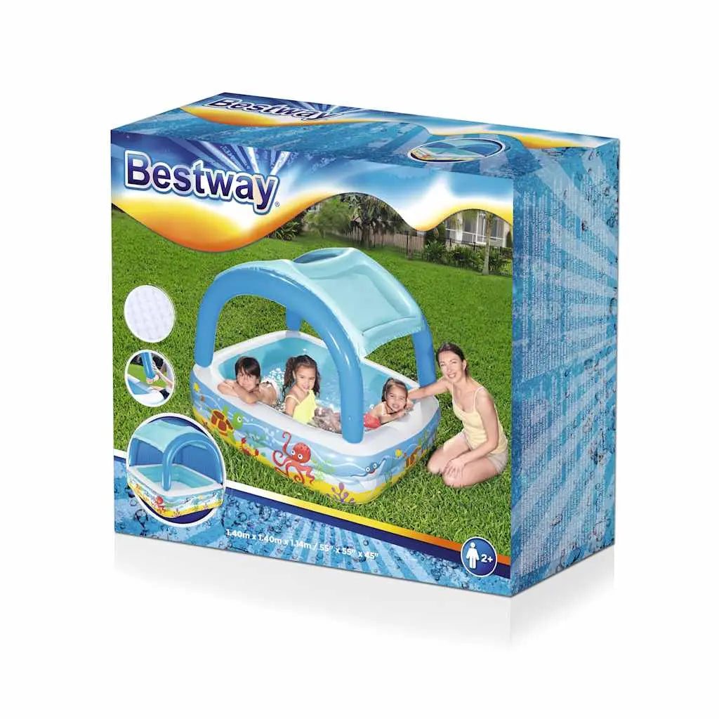 B-Ware Bestway Spielbecken Pool Kinderbecken Blau 140 X 140 X 114 Cm 52192  - 6942138951448