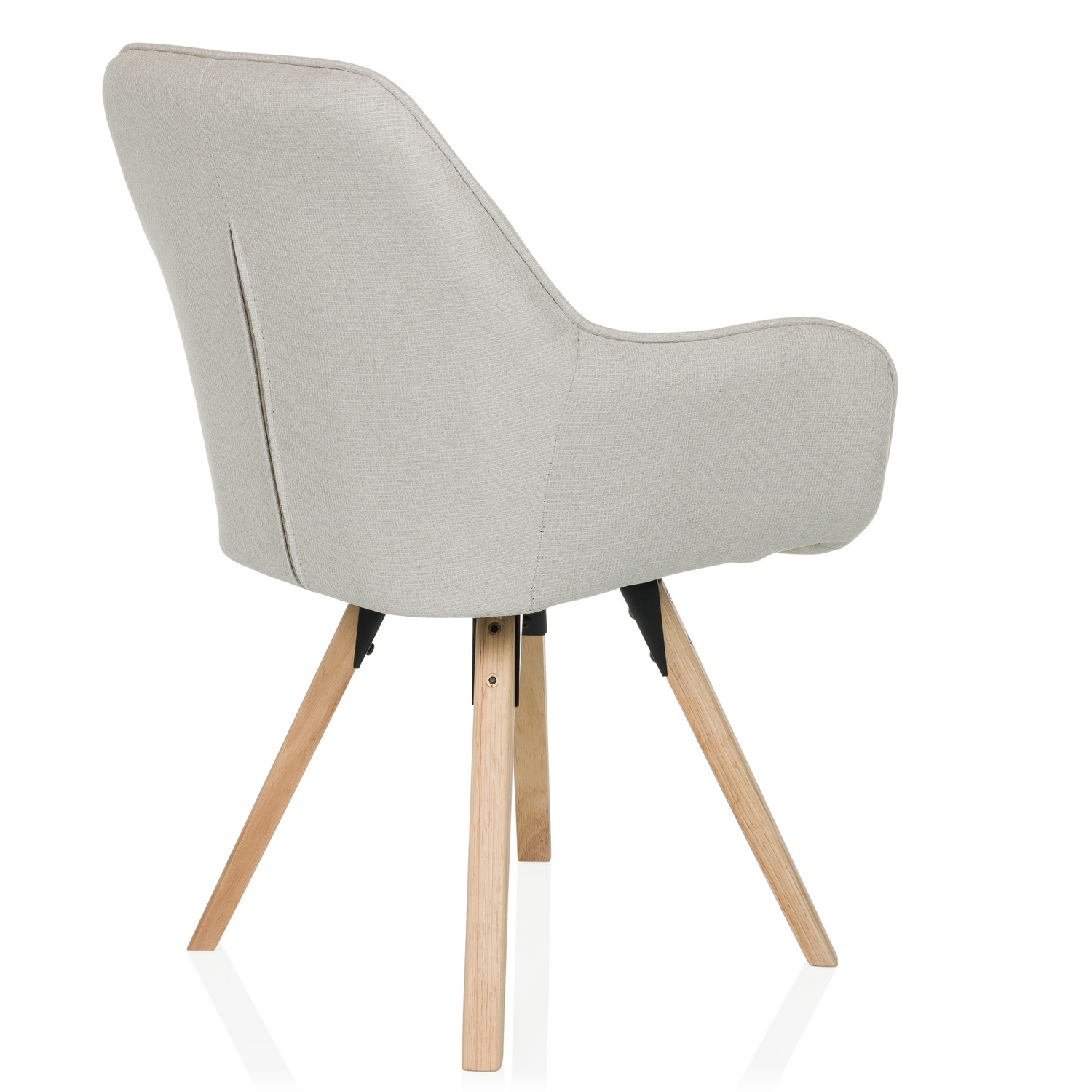 Hjh Living Besucherstuhl Stuhl Dining Stuhl Creme Stoff Polsterstühle Scandi B-Ware - 4064323045199