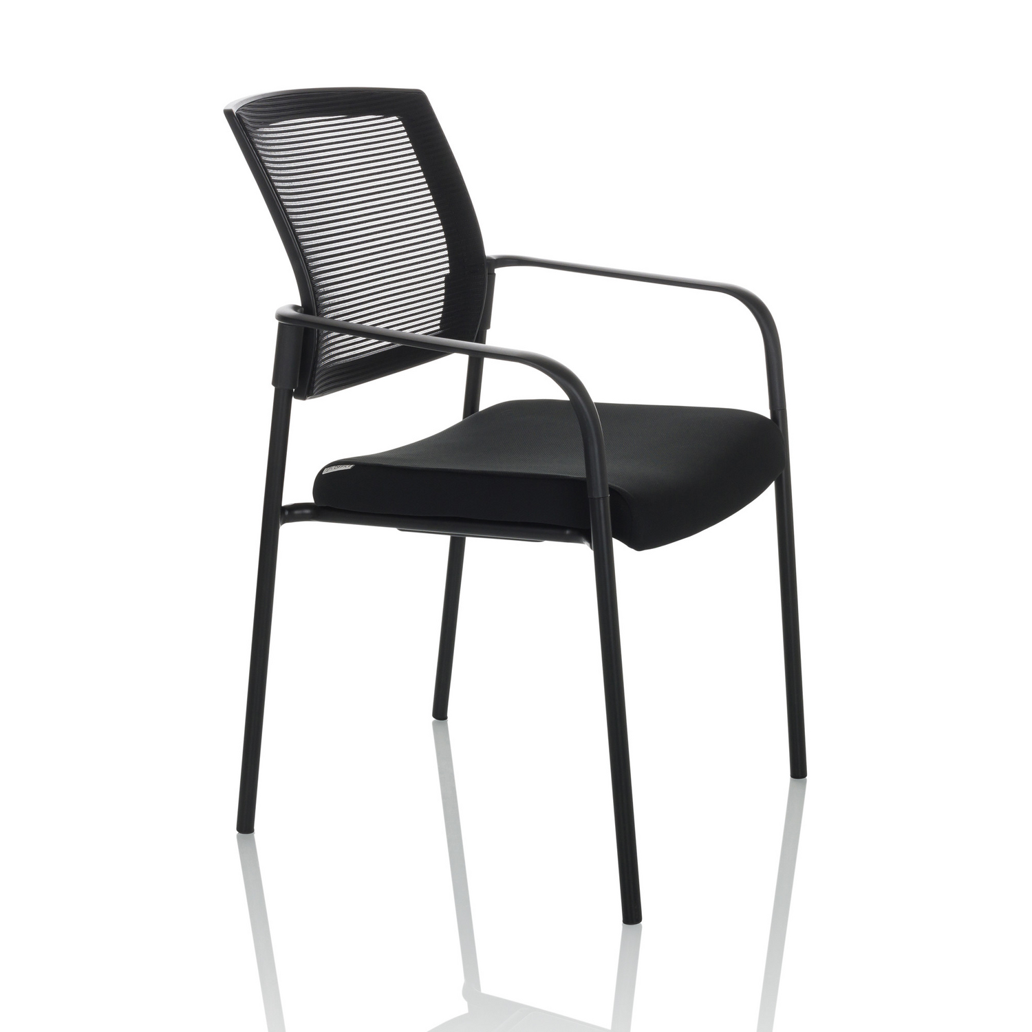 B-Ware Hjh Office Besucherstuhl Stuhl Schwarz Netzstoff Stapelbar  2 Stück - 4064323035374