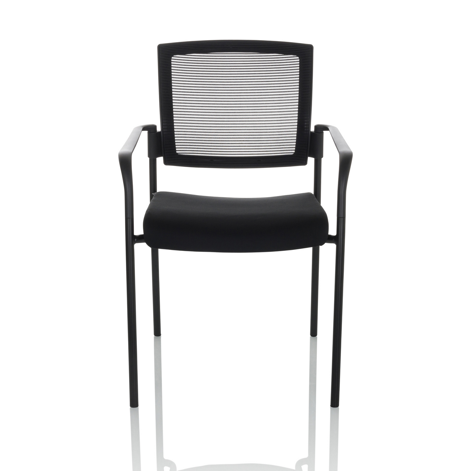 B-Ware Hjh Office Besucherstuhl Stuhl Schwarz Netzstoff Stapelbar 2 Stück - 4064323035374