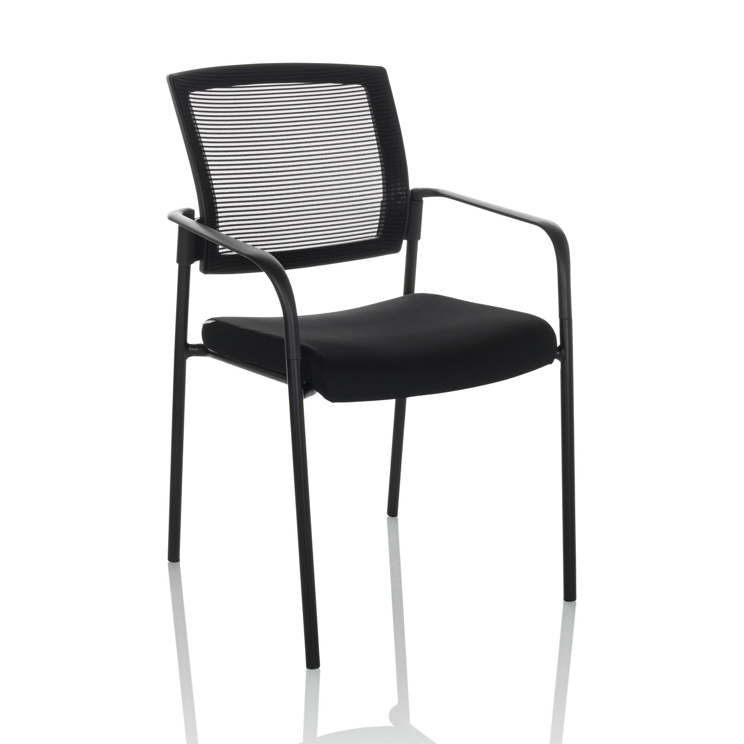 B-Ware Hjh Office Besucherstuhl Stuhl Schwarz Netzstoff Stapelbar  2 Stück - 4064323035374