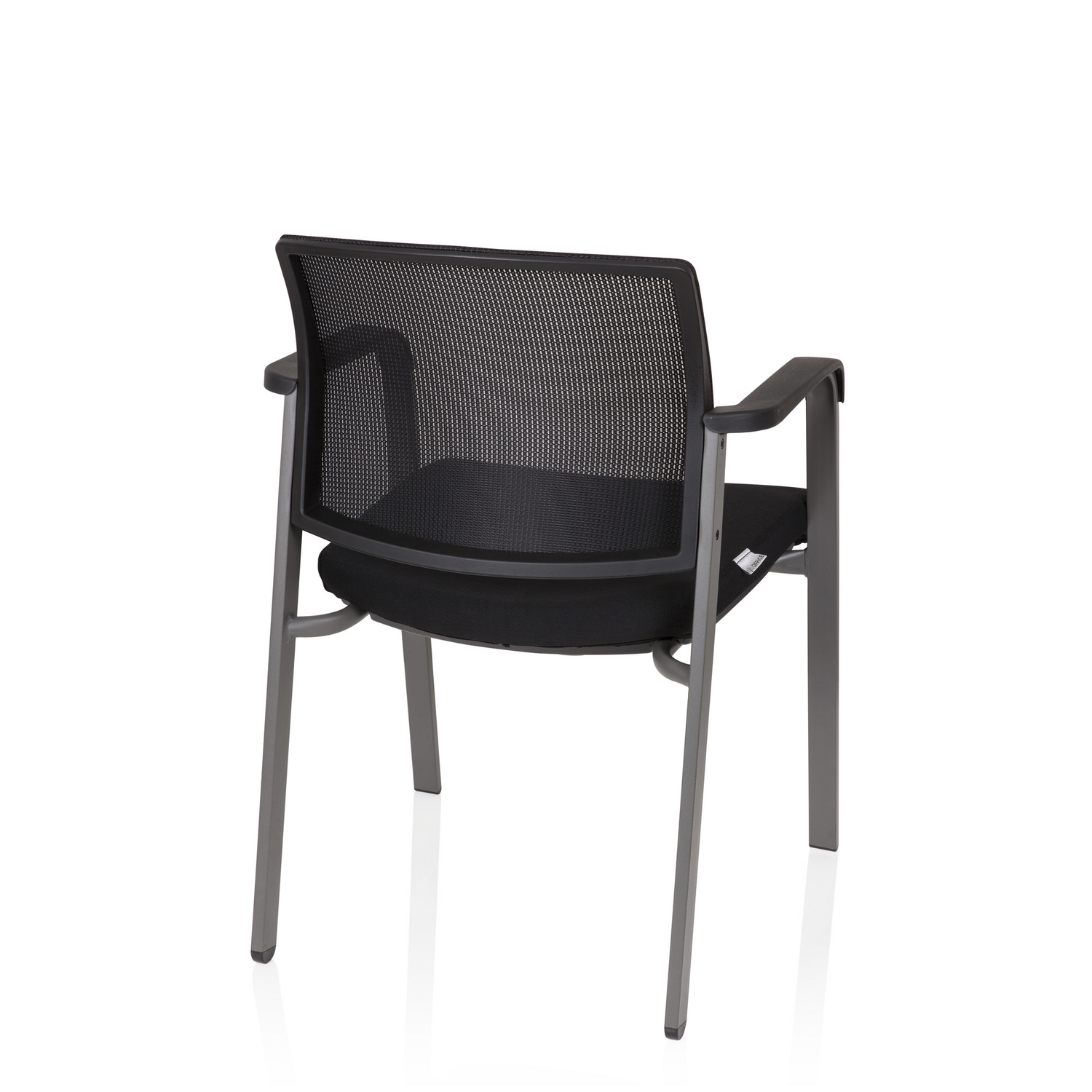 B-Ware Hjh Office Besucherstuhl Konferenzstuhl Stuhl Schwarz Netzstoff Stoff Armlehnen - 4251084668693