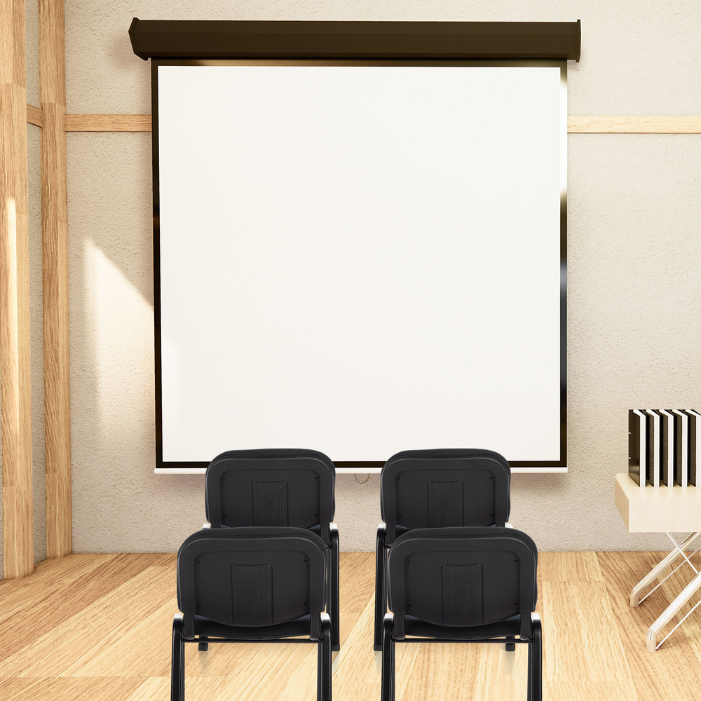 Hjh Office Vierfußstuhl Sitzgelegenheit Besucherstuhl Schwarz Stoff 4er Pack   B-Ware - 4251084663421