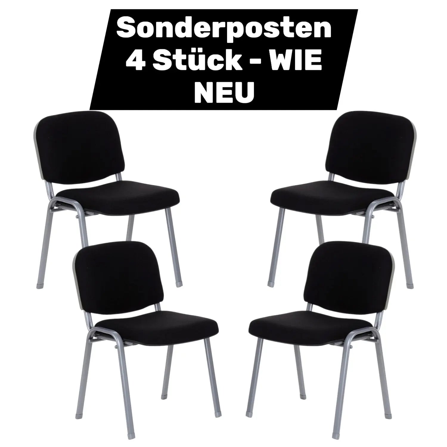 B-Ware Hjh Office Besucherstuhl Konferenzstuhl Stuhl Xt 600 4er Pack Silber 4 Stück - 4251084663452
