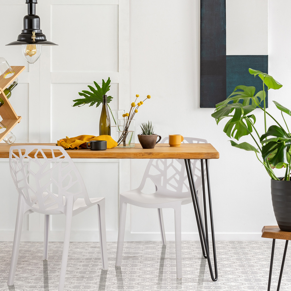 B-Ware Hjh Office Besucherstuhl / Schalenstuhl Artifo Tri Gartenstuhl Kunststoff Weiß