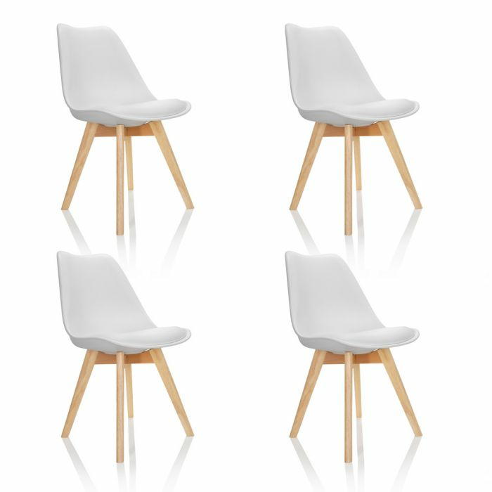 Hjh Office Besucherstuhl Schalenstuhl Scandi Kunststoff Weiß 4er Set Büro B-Ware - 4064323007135