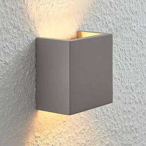 B-Ware Lindby Beton Wandleuchte Smira In Grau 12,5 X 12,5cm Wandleuchte 2 Stück