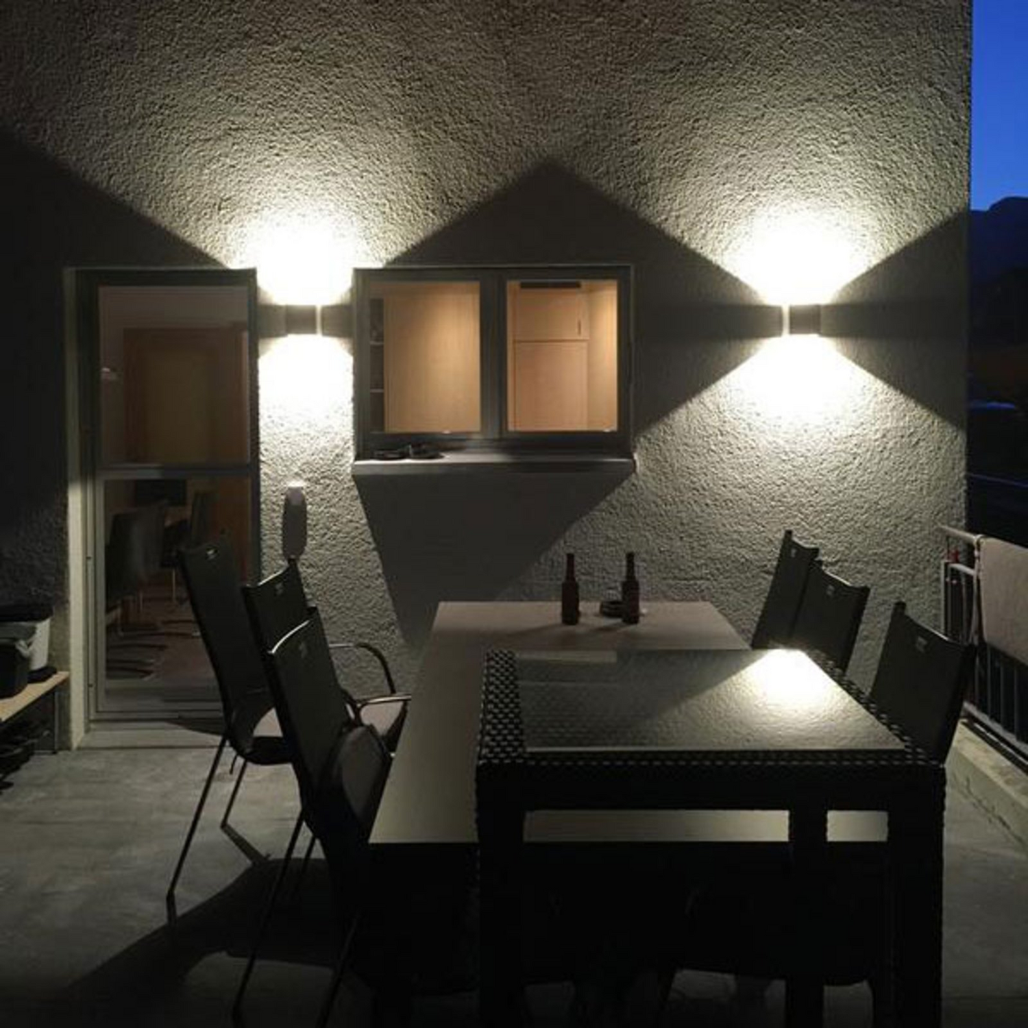 Applique murale extérieure LED Lindby, applique murale Riak, lampe murale, lampe LED, béton, produit d'occasion