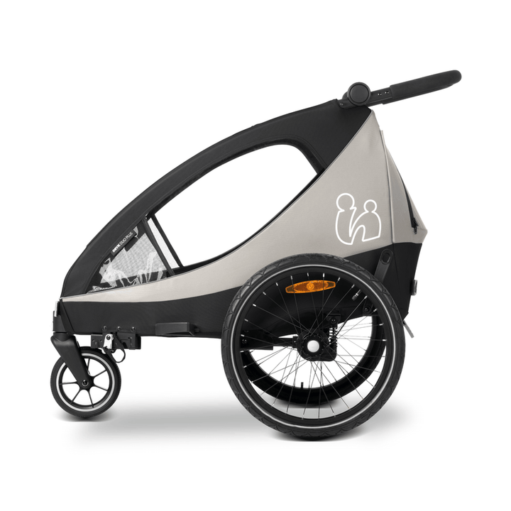 Hauck Dryk Duo Plus 2in1 Fahrradanhänger/Buggy Radanhänger Anhänger Buggy Black  B-Ware