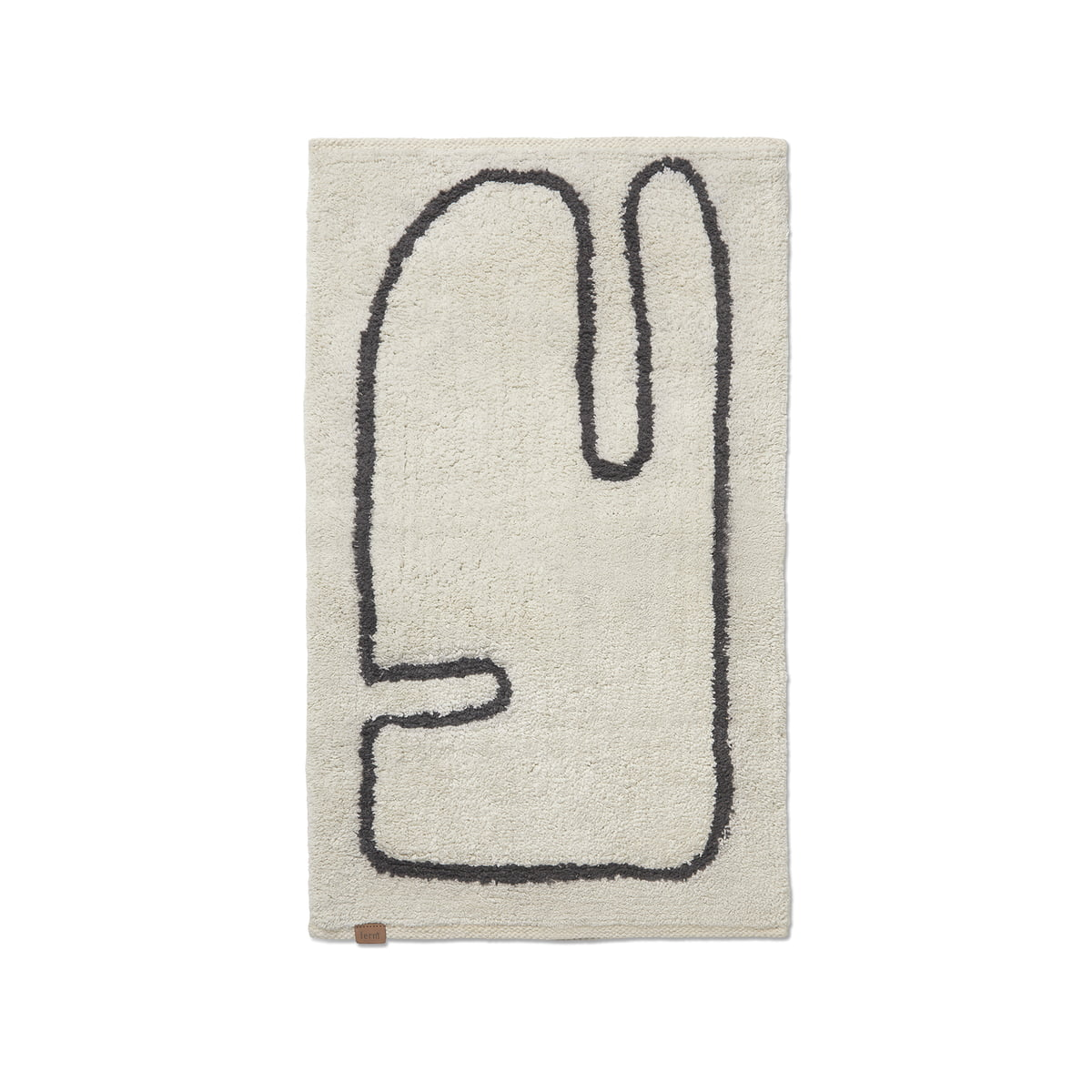 B-Ware Ferm Living Fußmatte Lay Matte 50 X 70 Cm Off White Baumwolle Waschbar Matte