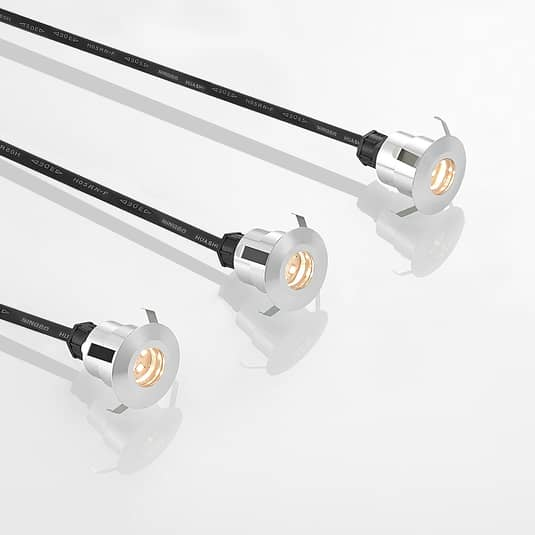 Lindby Gracelle LED-Bodeneinbaulampe Einbauleuchte Lampe Leuchte 3 Stück rund