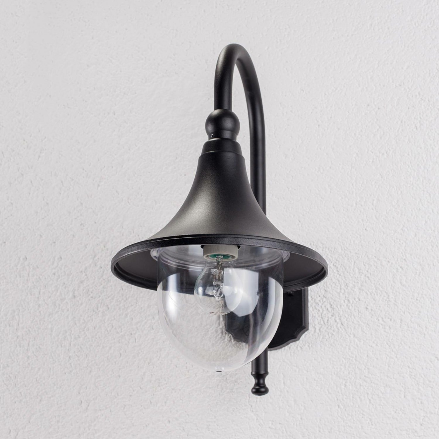 Lindby Außenwandleuchte Daphne Außenlampe Wandleuchte Lampe Leuchte E27 Schwarz B-Ware
