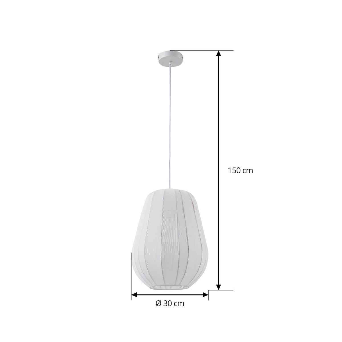Lindby Hängeleuchte Helin LED Pendelleuchte Lampe dimmbar weiß 38cm hoch - 4251911793796