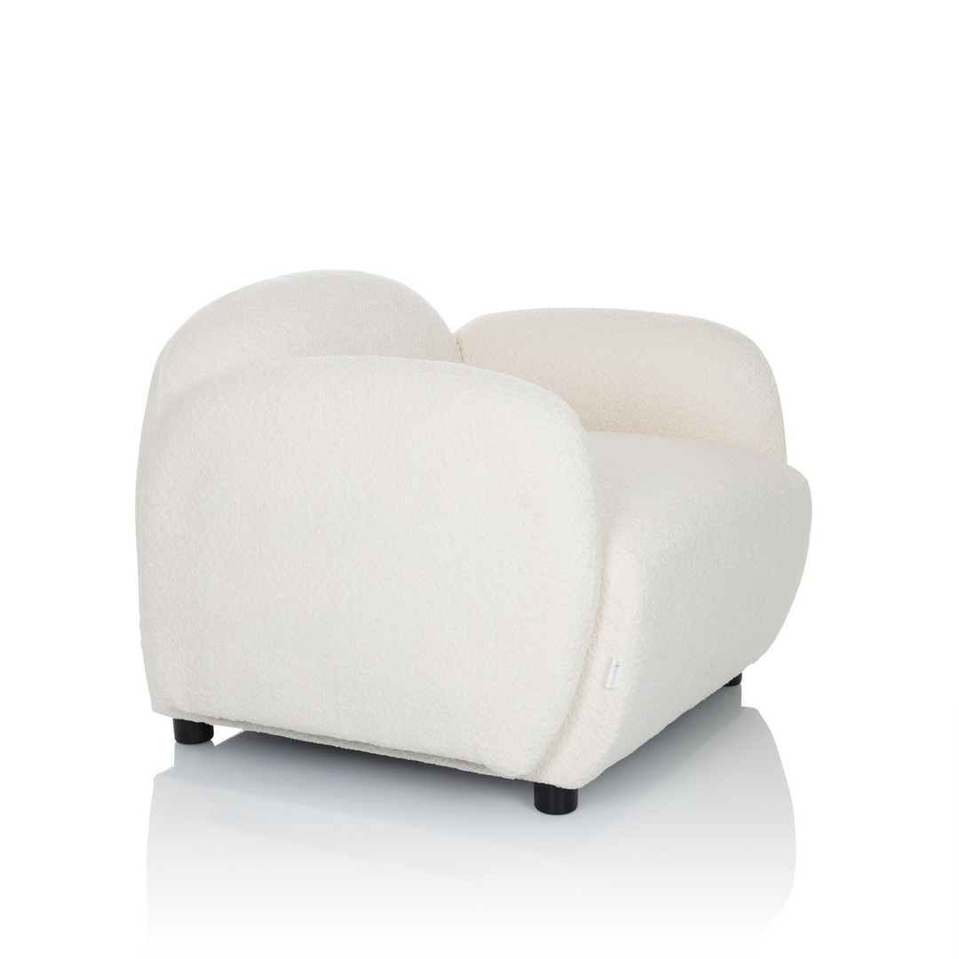 Hjh Living Loungesessel Relaxsessel Verduna Sessel Lounge Deko Stoff Bouclé Weiß B-Ware