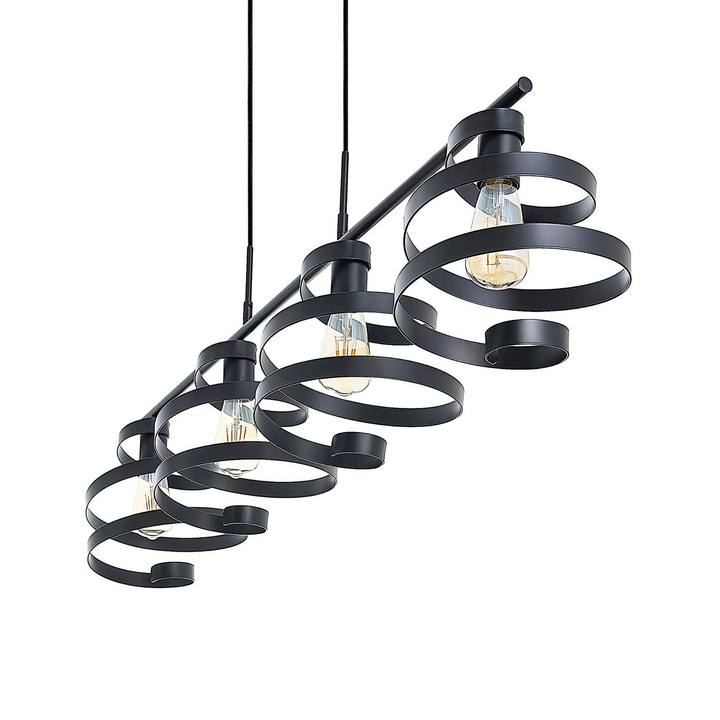Lindby Colten Hängeleuchte Pendelleuchte Deckenlampe Lampe 4 Flammig Schwarz803 B-Ware - 4251911730951