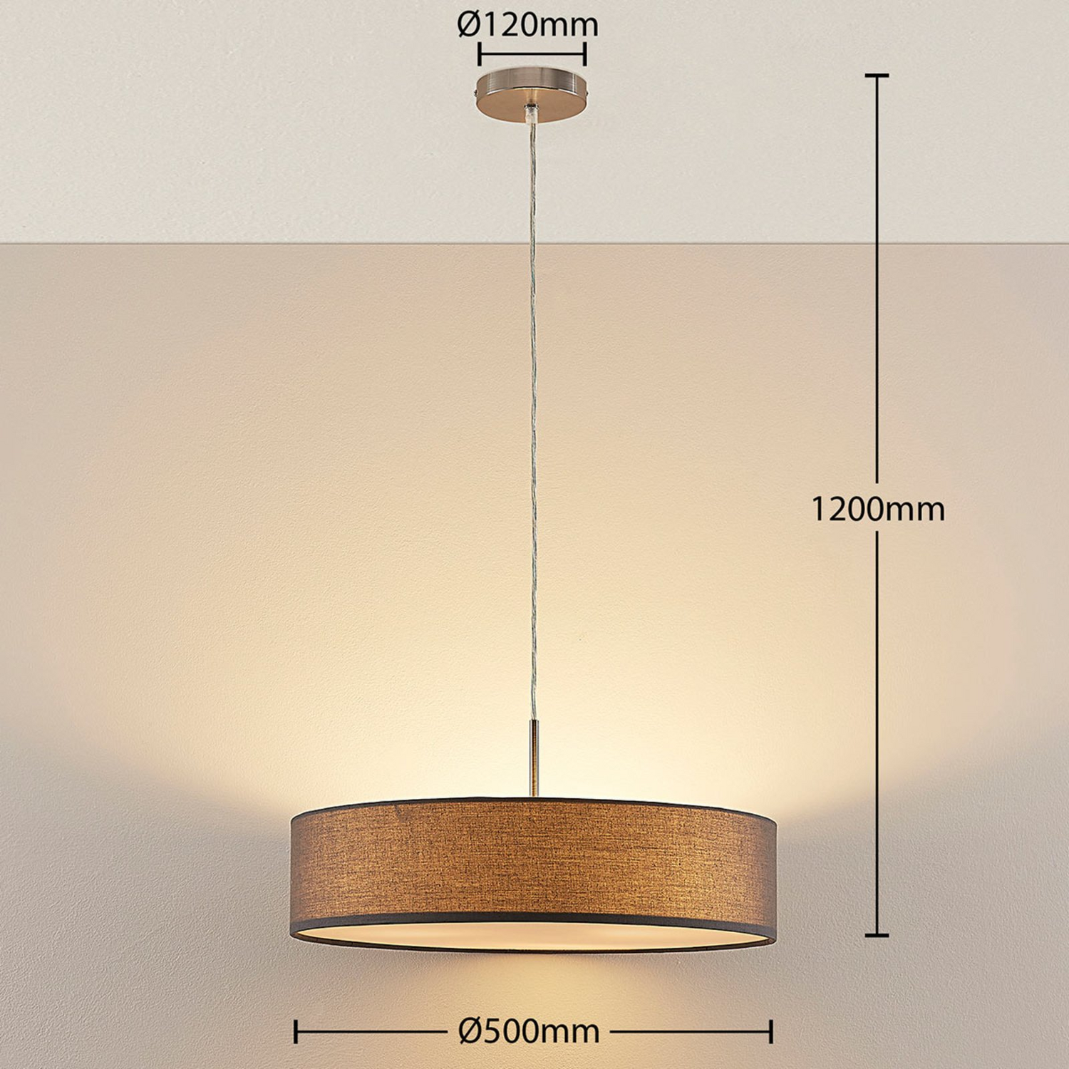 B-Ware Lindby Hängeleuchte Sebatin Deckenlampe Pendelleuchte Lampe 3 Flm E27 Grau845