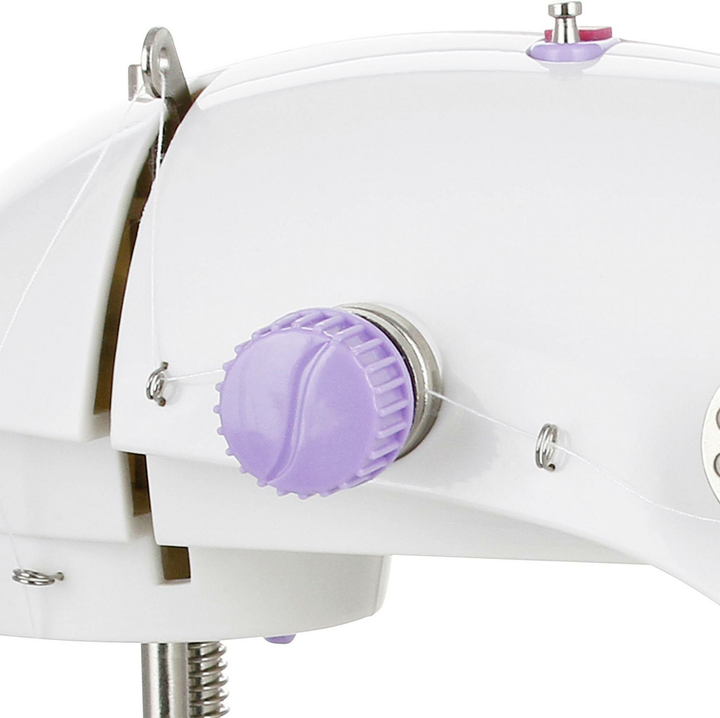 Emerio Freiarmnähmaschine Nähmaschine Mini Nähmaschine Nähen Frei Weiß Fliede258 B-Ware