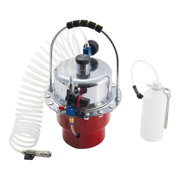 BGS Druckluft Bremsenentlüfter Werkzeugsatz Adapter Kupplung Flüssigkeit Set - 4026947097831