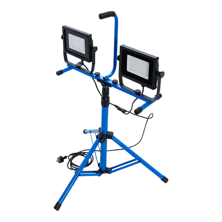 Bgs Duo Smd Led Arbeitsstrahler Baustrahler Stativ 2x70 W 6000 K Aluminium Lampe B-Ware