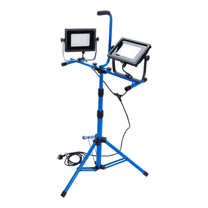 Bgs Duo Smd Led Arbeitsstrahler Baustrahler Stativ 2x70 W 6000 K Aluminium Lampe B-Ware