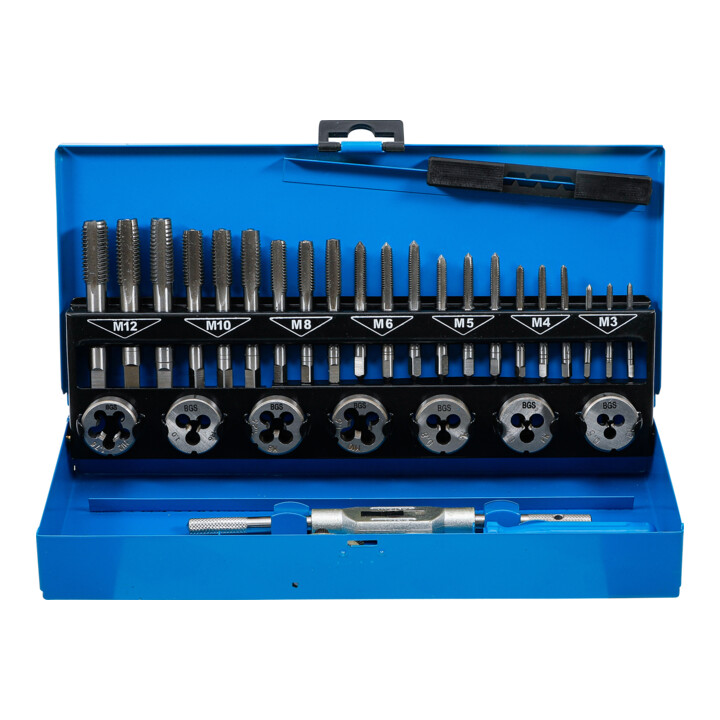 B-Ware Bgs Gewindeschneid Satz Set Gewindewerkzeug M3 M12 Metall 32tlg 1472g