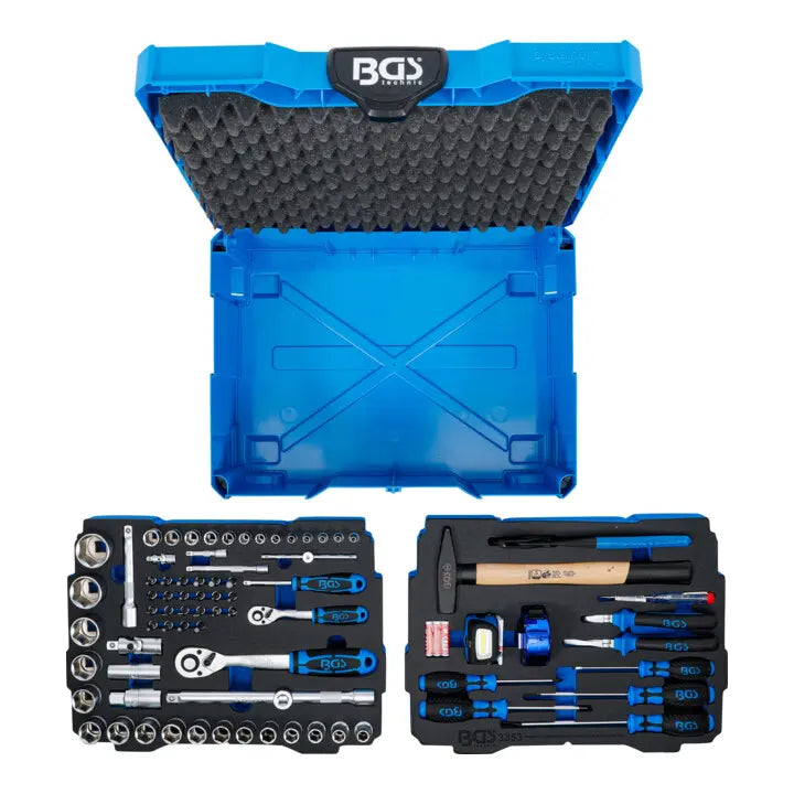 B-Ware Bgs Steckschlüssel  Hammer  Zangen  Schraubendreher Koffer Werkzeugkasten 77 Tlg - 4026947033570