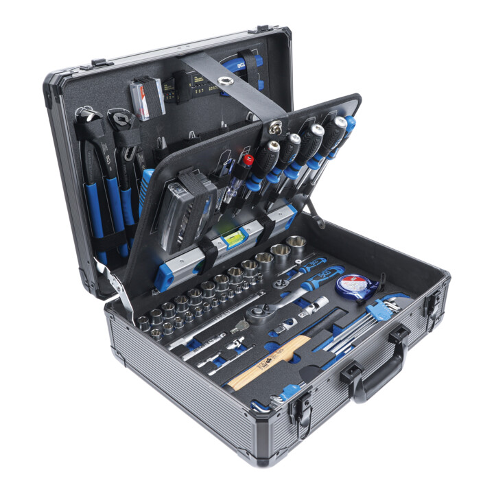 Coffret d'outils BGS Technic (reconditionné), coffret à outils, acier chromé, aluminium, 149 pièces