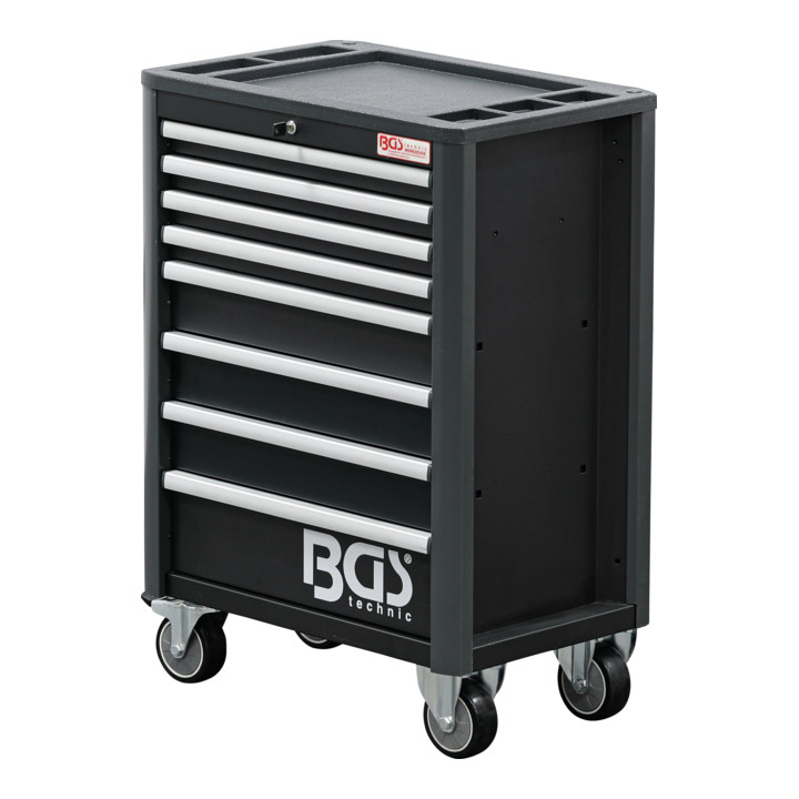 B-Ware Bgs Werkstattwagen Rollwagen Werkzeugwagen 8 Schubladen Leer Metall Schwarz - 4026947041117