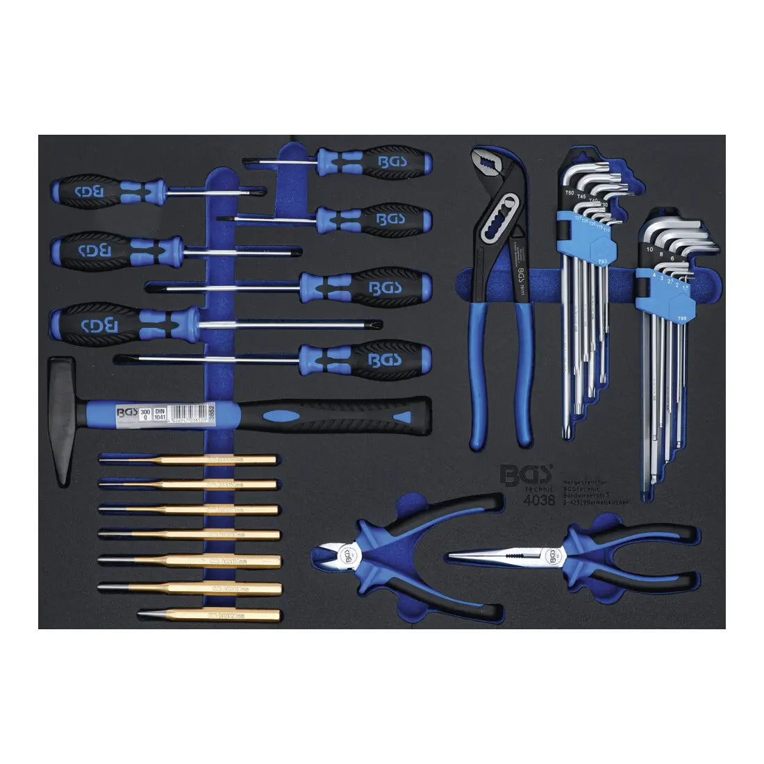 B-Ware Bgs Werkstattwageneinlage Werkzeugset Sortiment Schraubendreher Zange 36 Teilig - 4026947040387