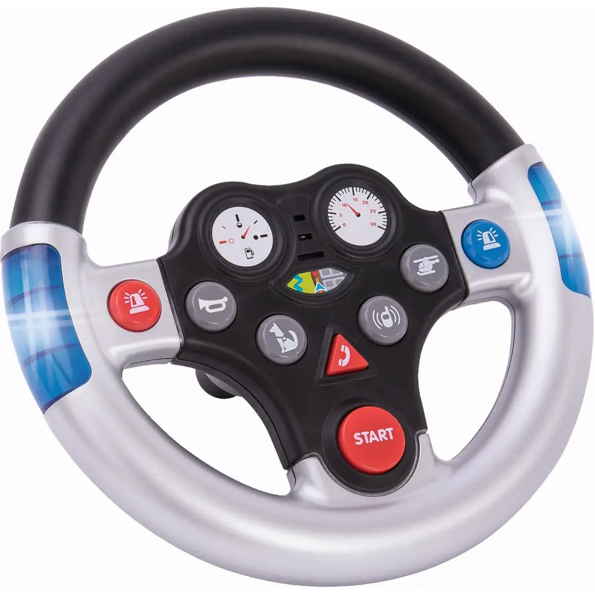Big Rescue Sound Wheel Schallrad Bobbycar Rutschauto Big Weiß Schwarz Blau  B-Ware - 4004943564939