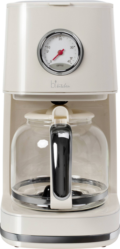 B-Ware Bi Kitchen Nostalgia 150 Kaffeemaschine Cremeweiß Warmhaltefunktion - 9004489001047
