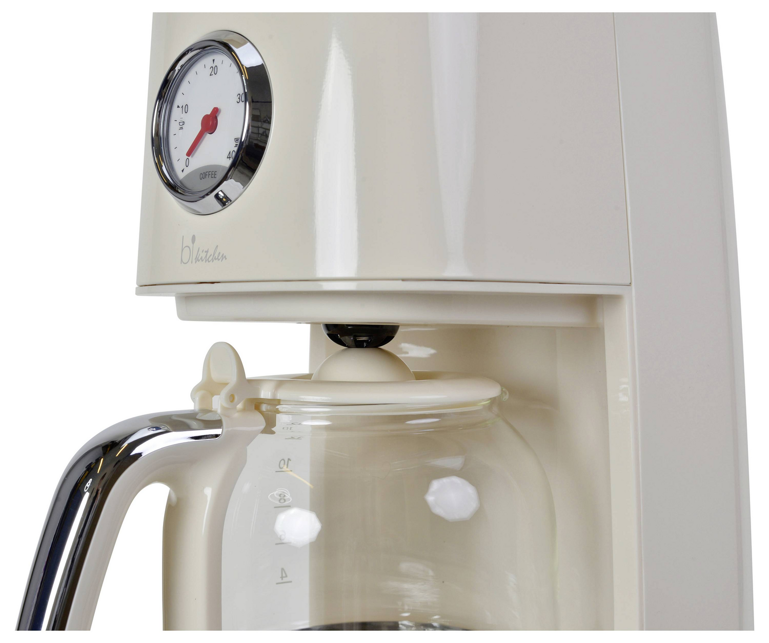 B-Ware Bi Kitchen Nostalgia 150 Kaffeemaschine Cremeweiß Warmhaltefunktion - 9004489001047