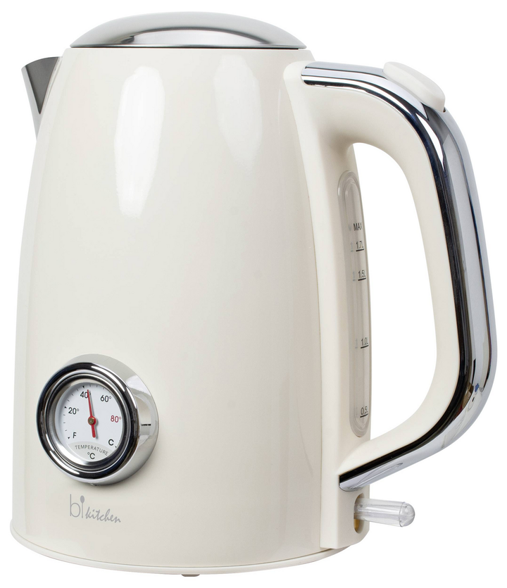 Bi Kitchen Nostalgia 170 Wasserkocher Cremeweiß Fassungsvermögen 1.7 L B-Ware