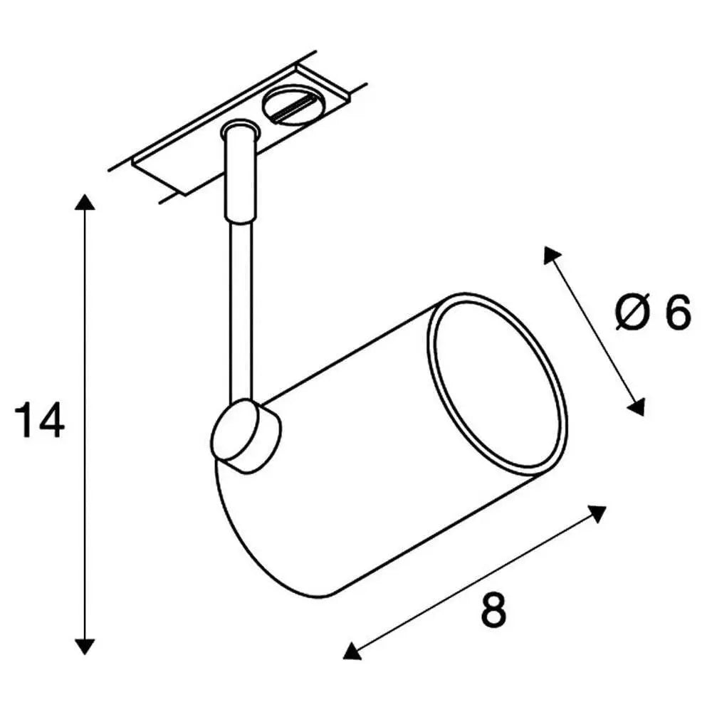 B-Ware Slv Bima I 143442 Schienensystemleuchte Hochvoltlampe Gu10 50 W Halogen Silber - 4024163092166