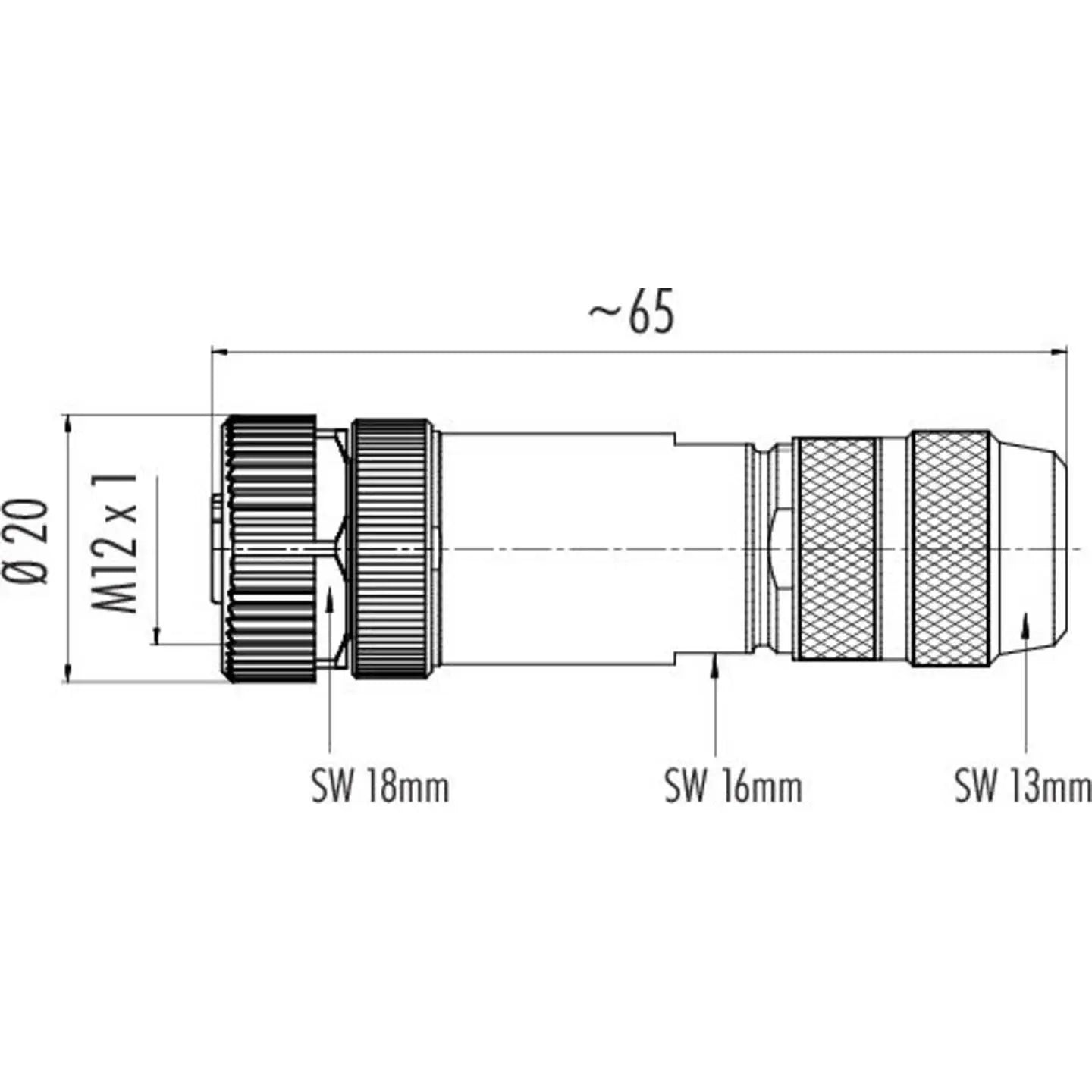 B-Ware Binder Sensorsteckverbinder Buchse M12 A Kabeldose 4 Polig Crimp - 2050010666343