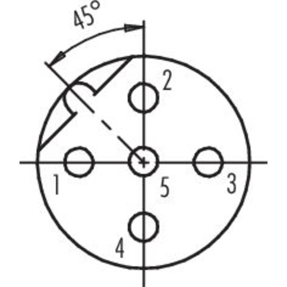 binder Sensoraktorstecker Verbinder M12 Buchse 5polig unkonfektioniert - 2050010666398