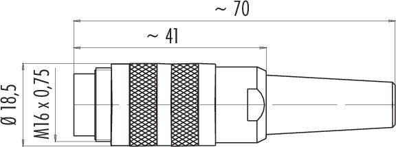Binder 99 2005 20 03 20 Kabelstecker Stecker Gerade Polzahl 3 Rundsteckverbinder