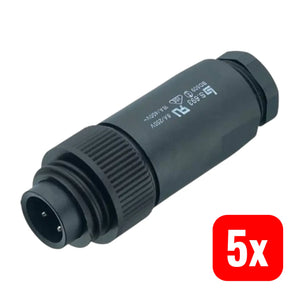B-Ware Binder Kabelstecker Stecker Verbinder 693 Serie 7 Pol Löten 5 Stück