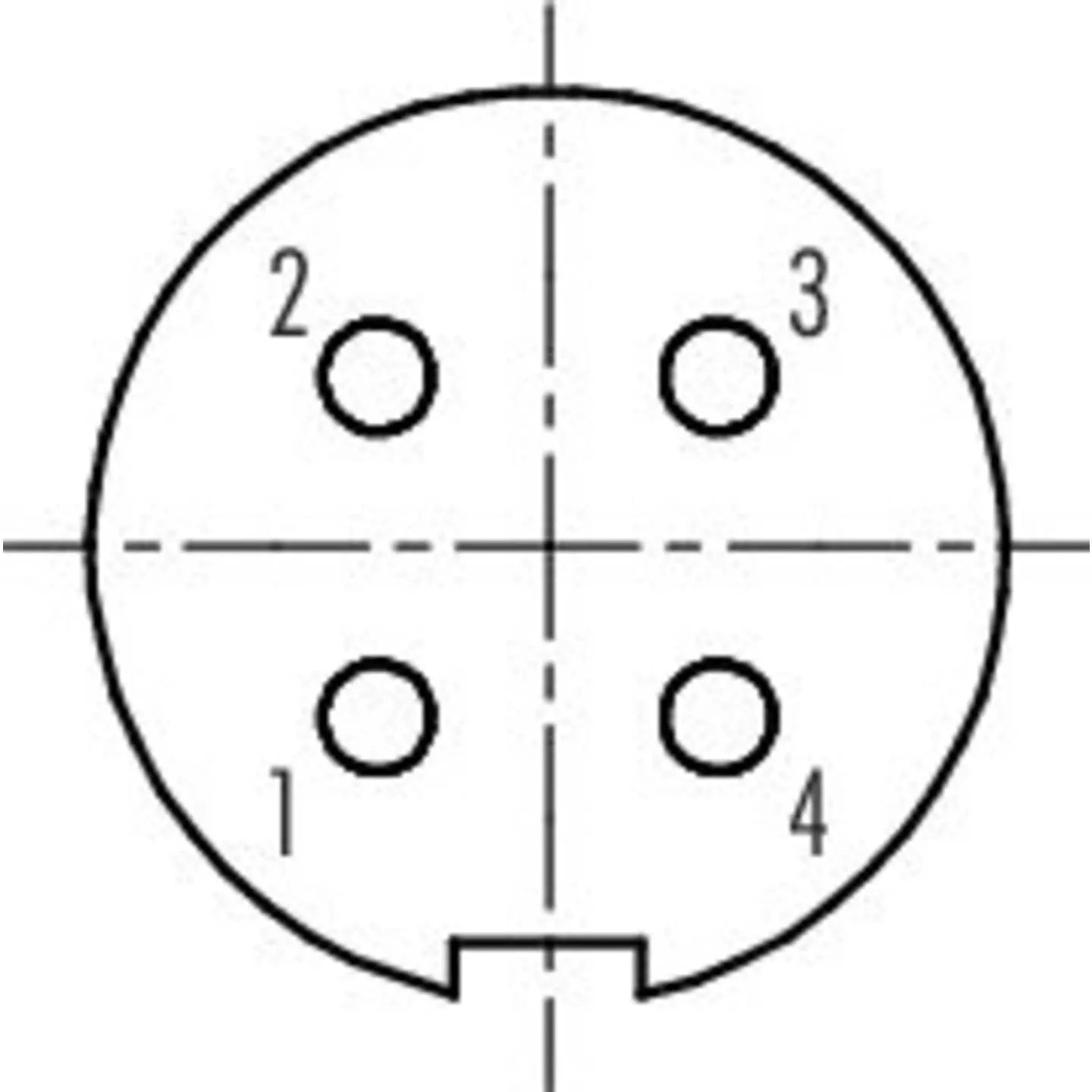 B-Ware Binder Flanschdose Rundsteckverbinder Buchse Serie 711 4polig 2 Stück - 2050010628266