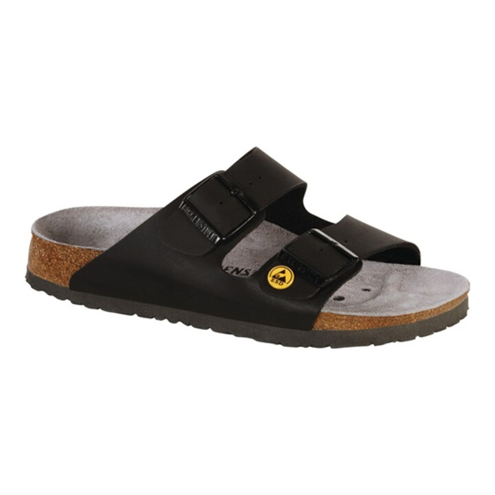 B-Ware Birkenstock Clog Pantoletten Arizona Esd Schwarz Gr 46 Birko Flor En 61340 - 4052001200091