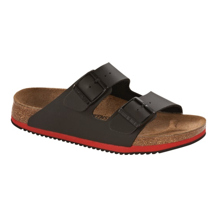 Birkenstock Sandale Pantoletten Arizona Super Grip Schwarz Birko Flor Größe 45