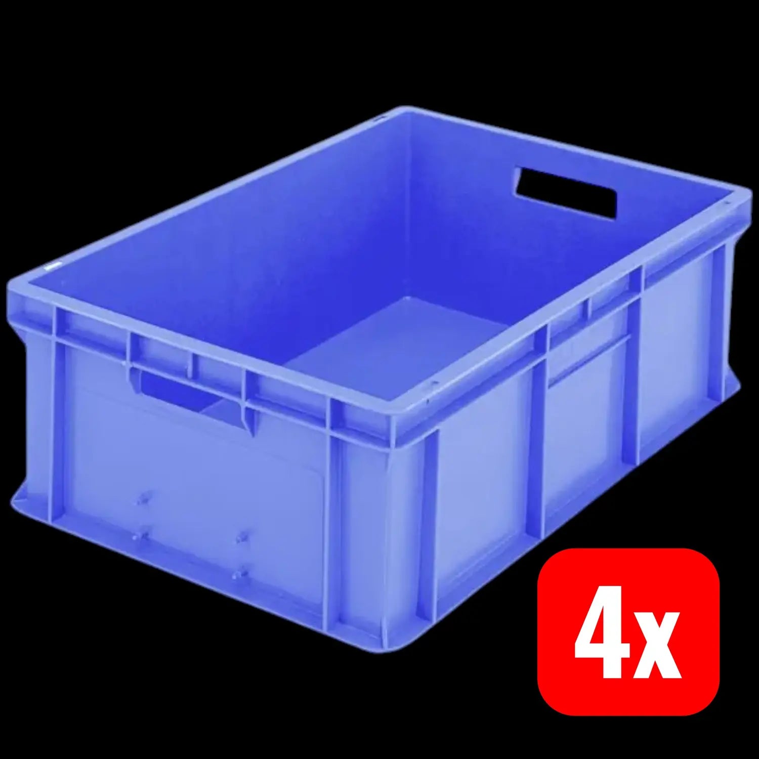 B-Ware Bito Eurostapelbehälter Kiste Behälter Aufbewahrungsbox Blau L600 4 Stück - 4250692913553