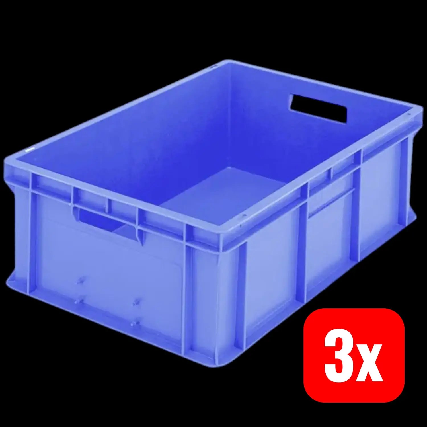 B-Ware Bito Eurostapelbehälter Kiste Behälter Aufbewahrungsbox Blau 3 Stück - 4250692913553