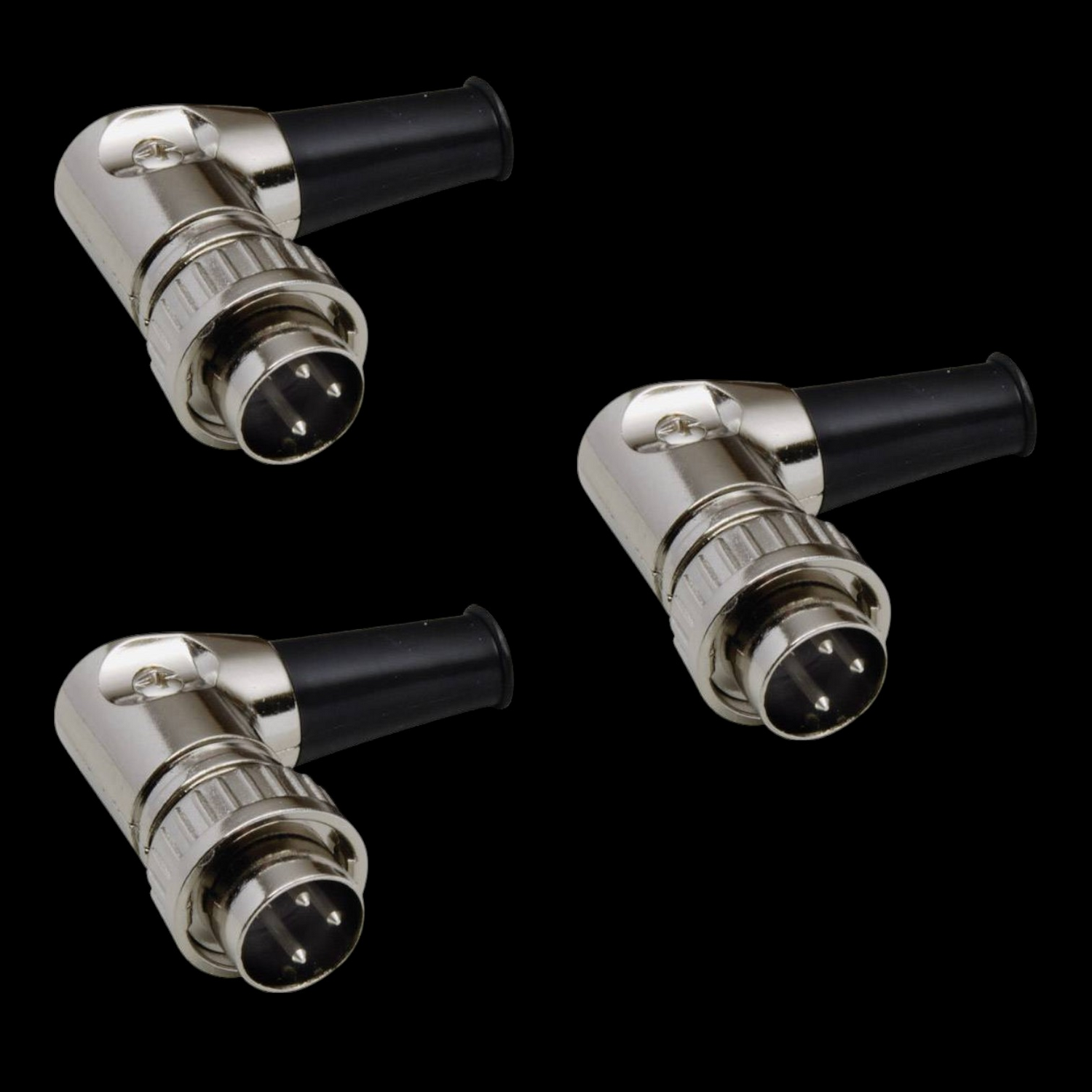 Bkl Electronic 0202024 Din Rundsteckverbinder Stecker Gewinkelt 3 Stück B-Ware - 4011376706294