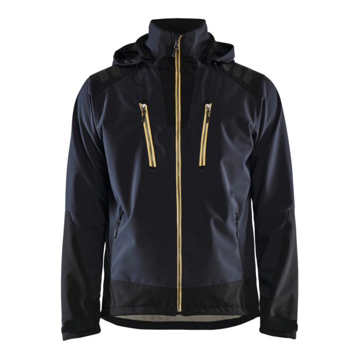B-Ware Blakläder Softshell Jacke Arbeitsjacke Unisex Jacke Dunkelblau Gelb Größe 2 Xl - 7330509713655