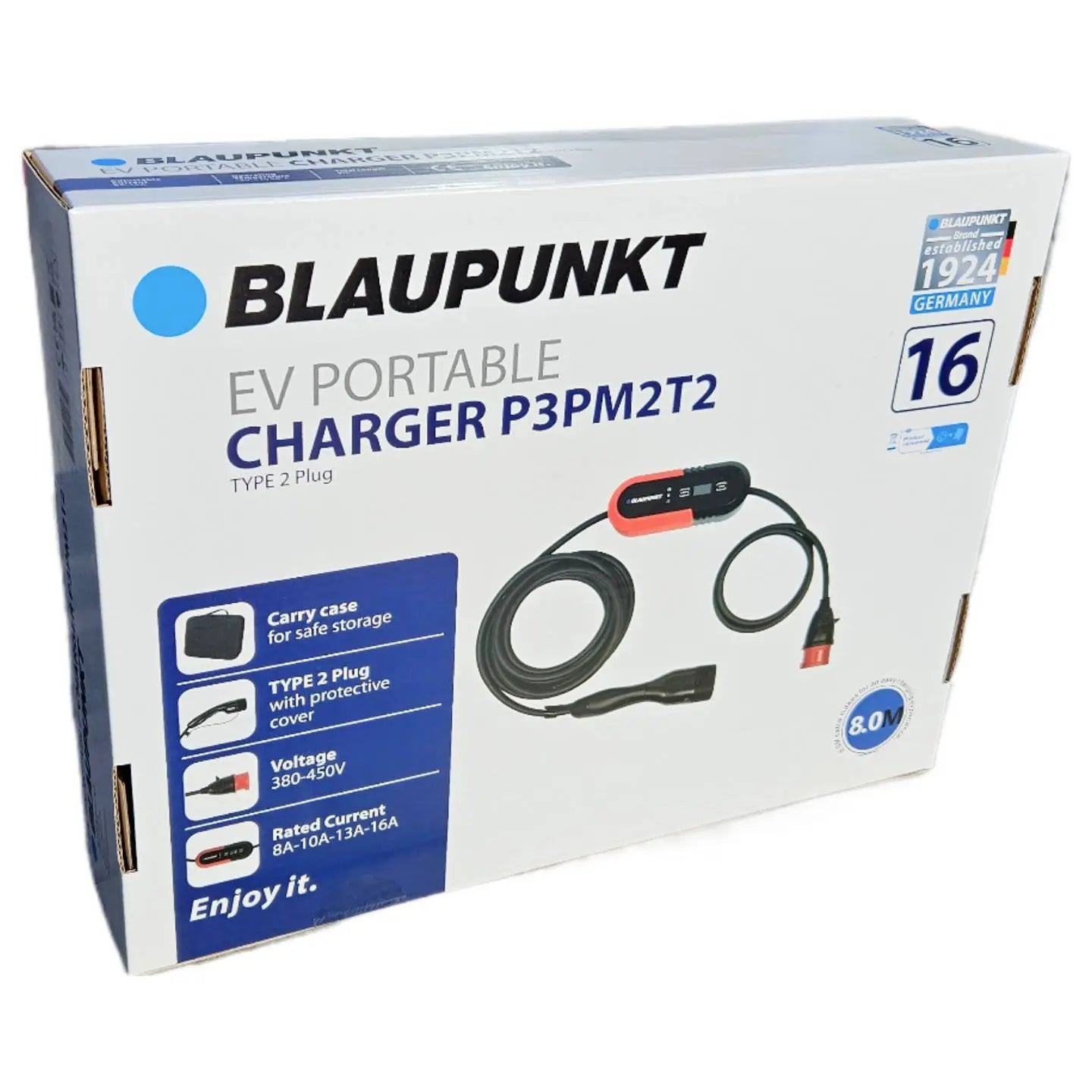 B-Ware Blaupunkt P3 Pm2 T2 Mobile Elektro Auto Ladestation Elektroauto Typ2 Kabellänge194 - 5714652000350