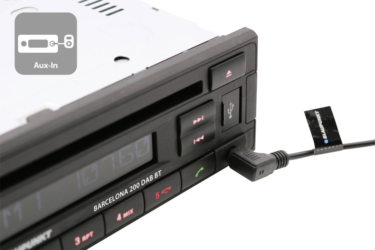 Blaupunkt Autoradio Barcelona 200 DAB BT Bluetooth Freisprecheinrichtung schwarz - 4260499852375